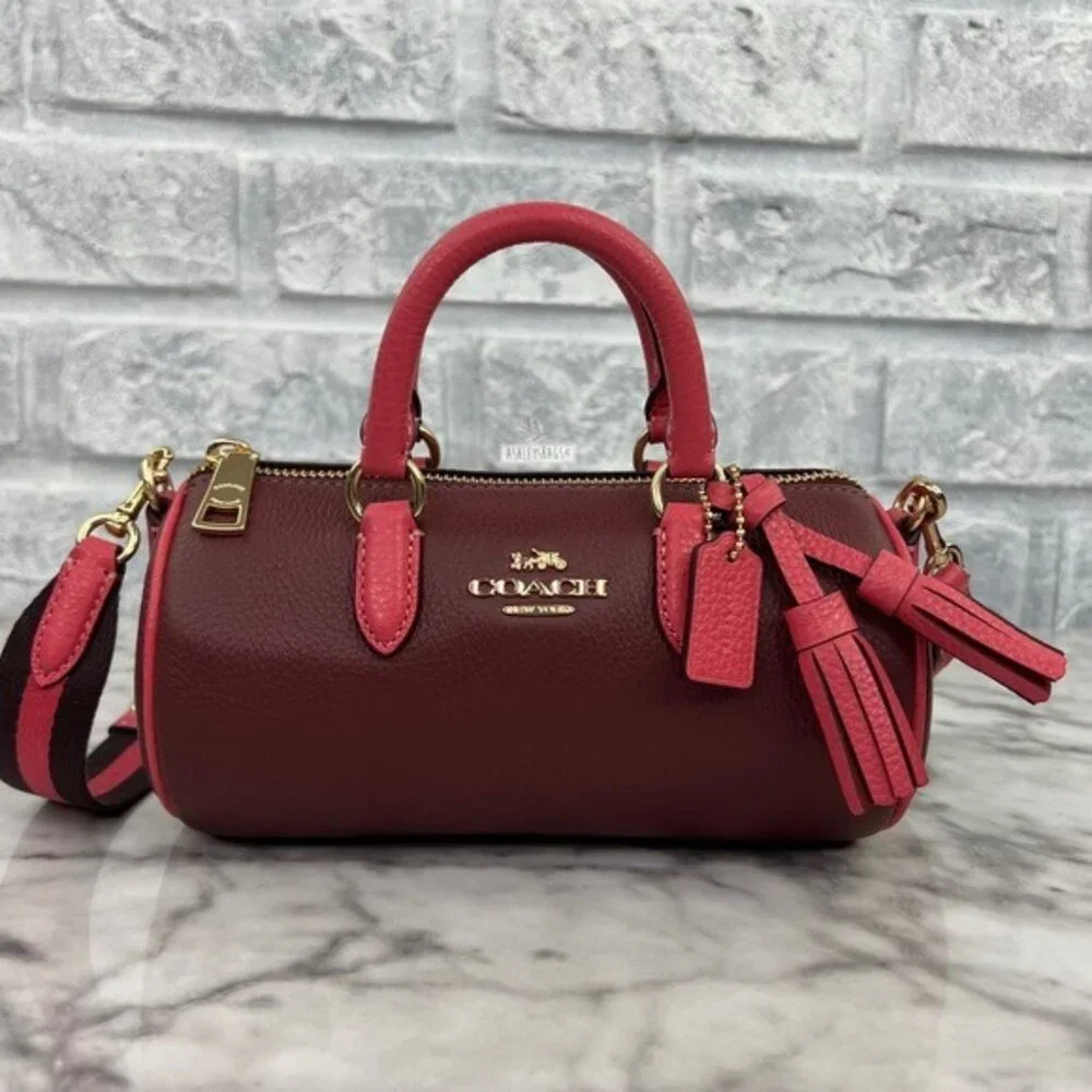 Coach Lacey Crossbody In Gold Wine Multi